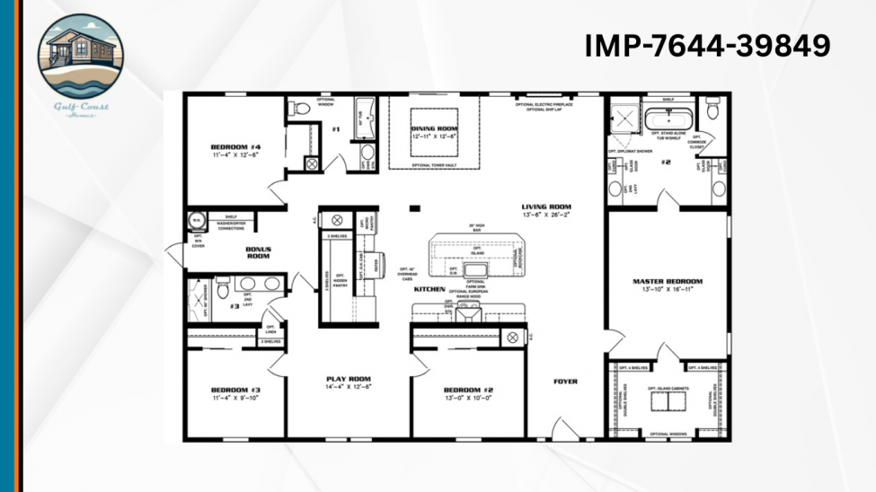 Gulf Coast Homes IMP 7644 39849 4 Bedrooms